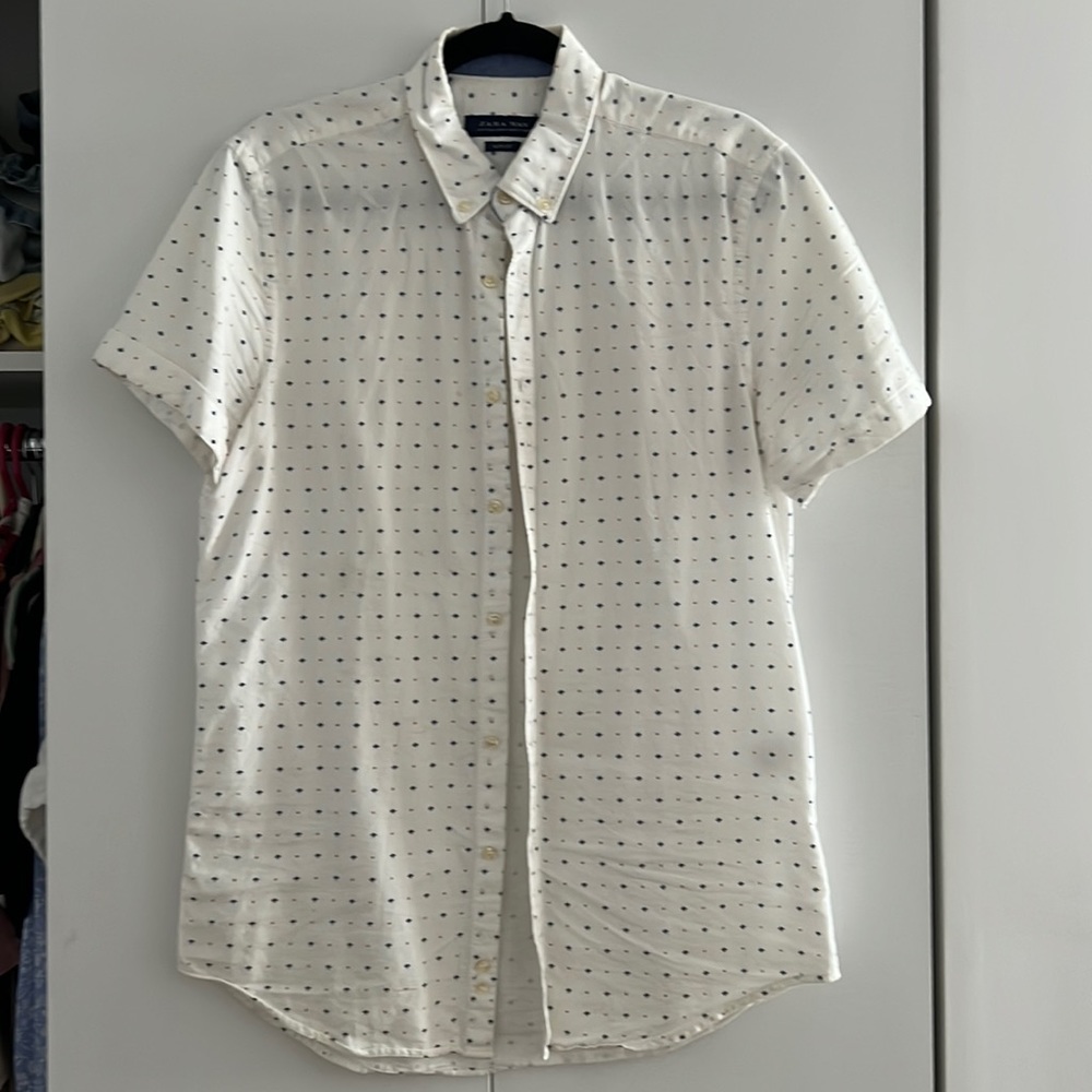 Zara man slim fit button down shirt